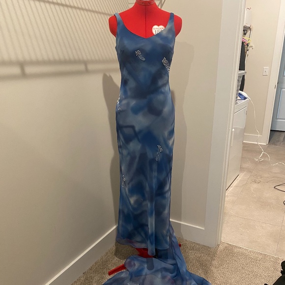Stunning Lindissima Size 8 Floor Length gown - Picture 1 of 2